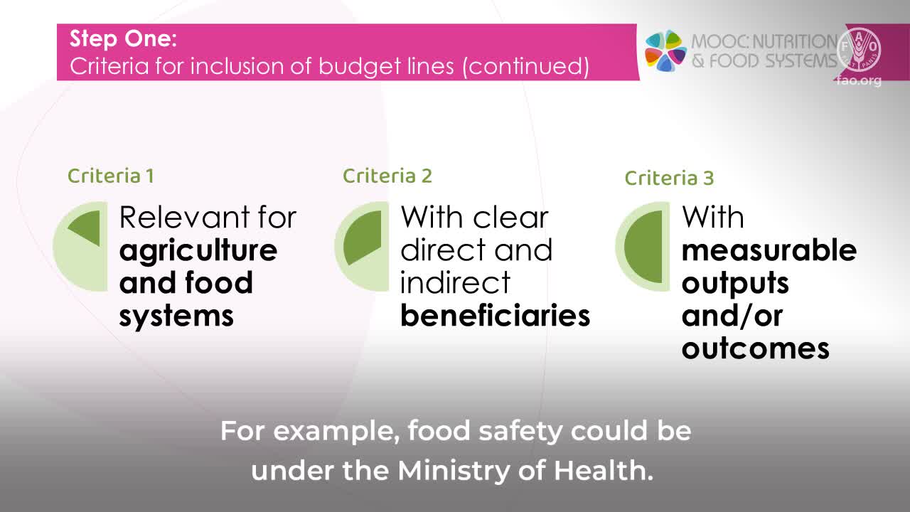 Investissement sensible à la nutrition dans l'agriculture et les systèmes alimentaires - Note d'orientation pour l'analyse budgétaire