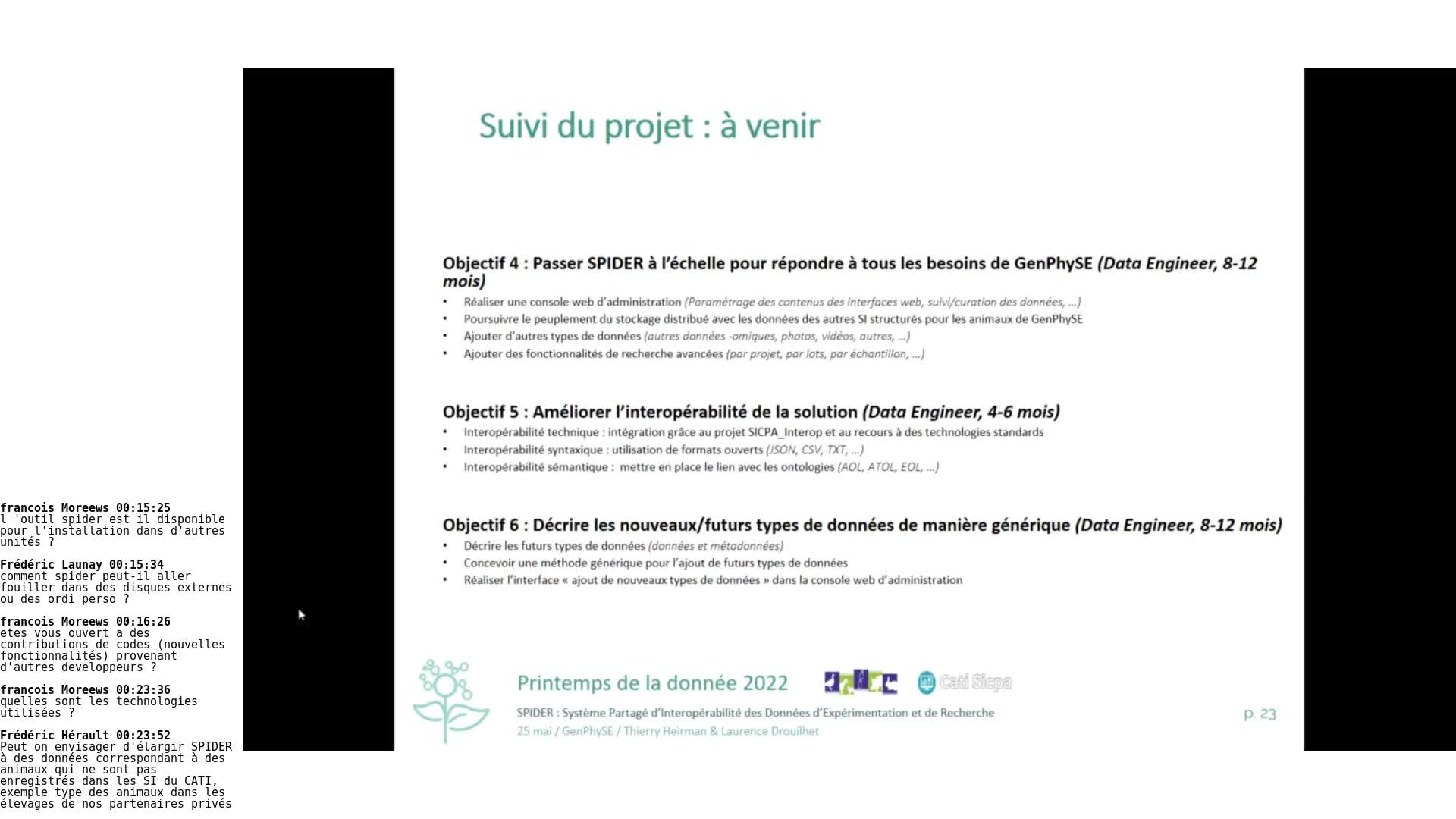 SPIDER : Système Partagé d’Interopérabilité des Données d’Expérimentation et de Recherche @ Salle Marc Ridet, Centre INRAE Toulouse