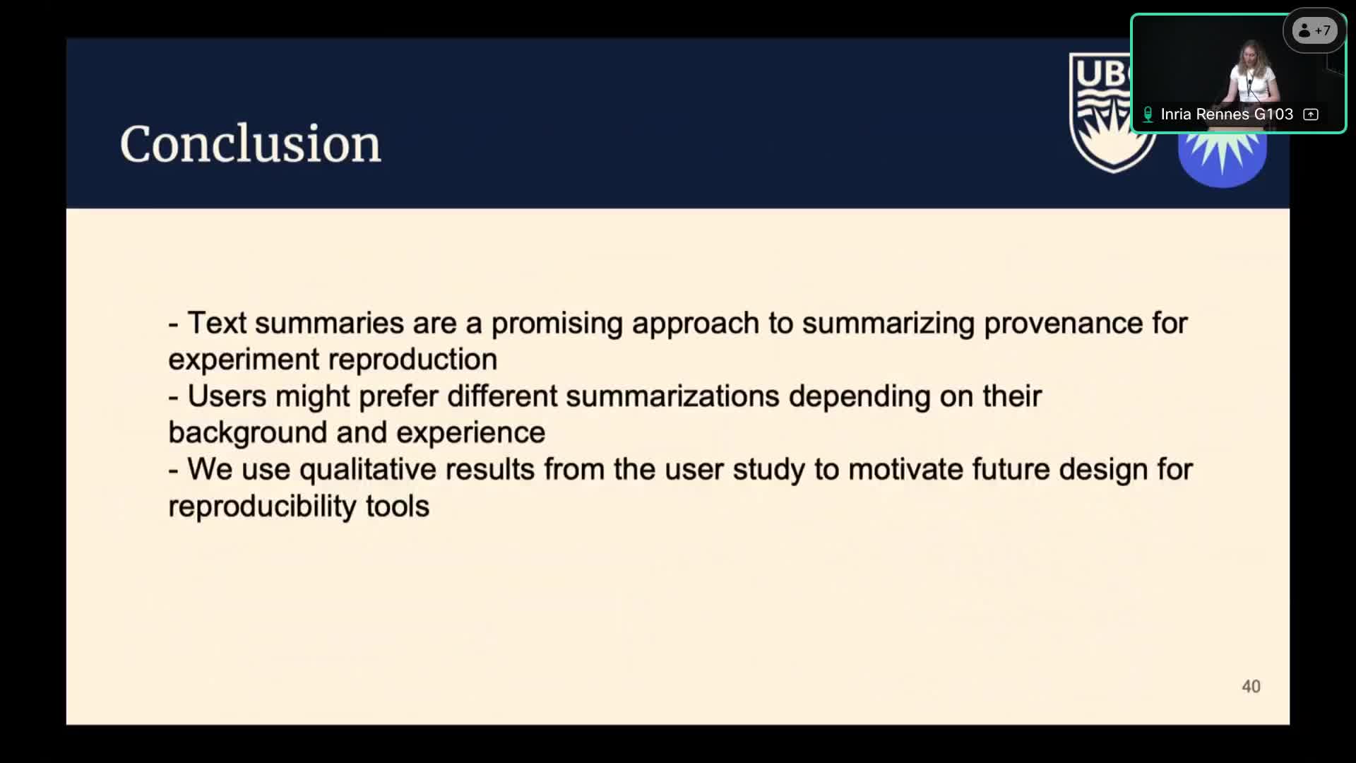 Session 1: Provenance and Reproducibility