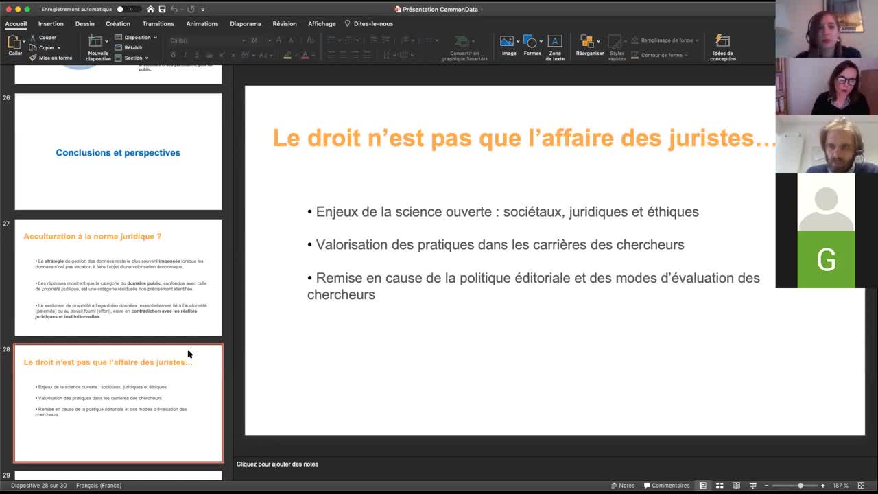 Retour sur les enquêtes au sujet des données de la recherche
