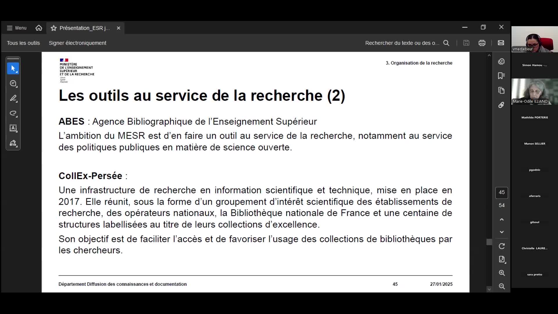 Panorama de l'Enseignement Supérieur et de la Recherche - partie 2