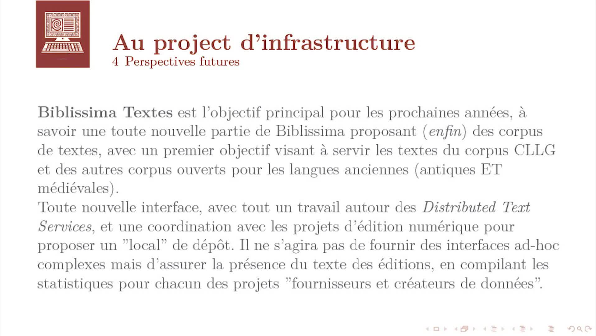 Du Thesaurus Linguae Graecae (TLG) au Corpus Liberatum Linguae Graecae (CLLG), par Thibault Clérice (Inria)