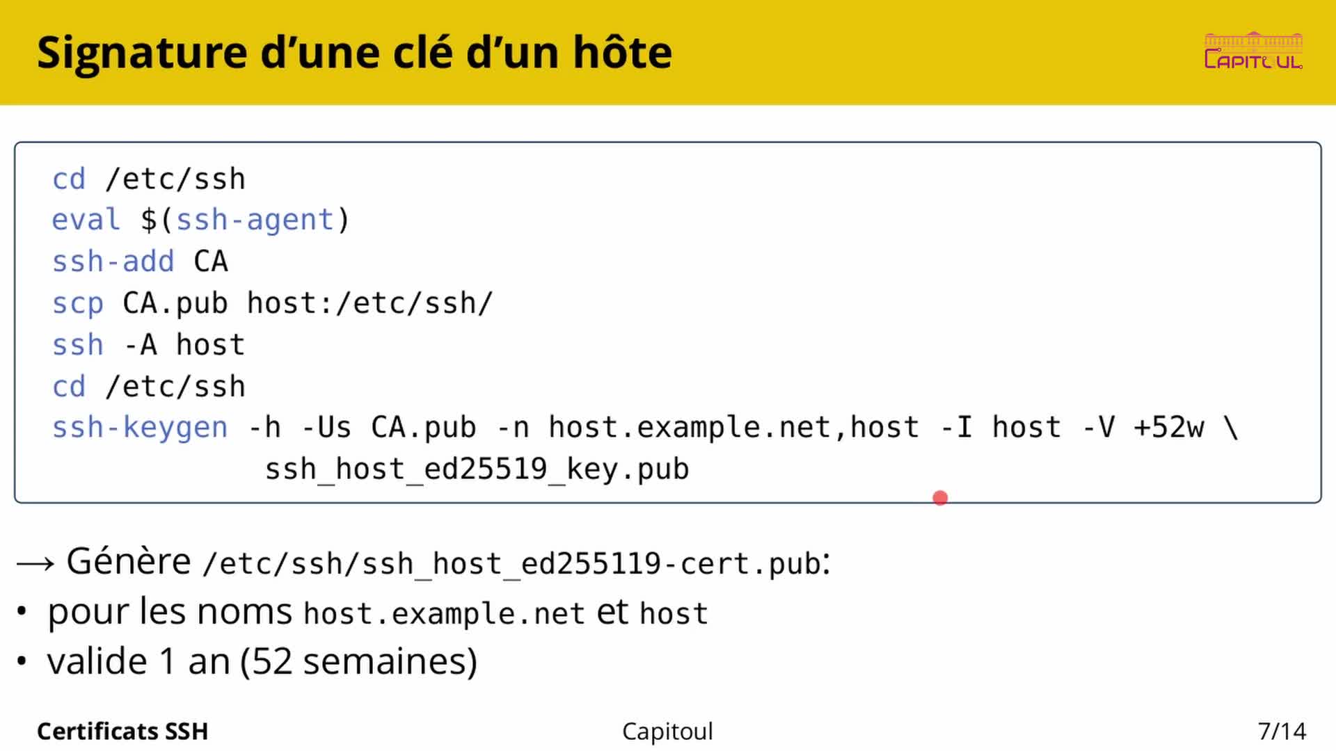 Certificats - Certificats SSH
