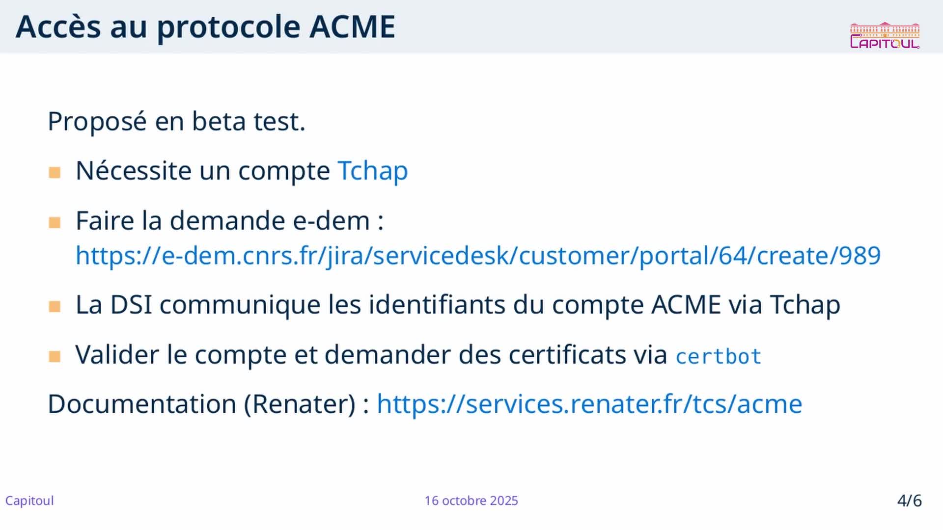Certificats - Certificats Harica au CNRS