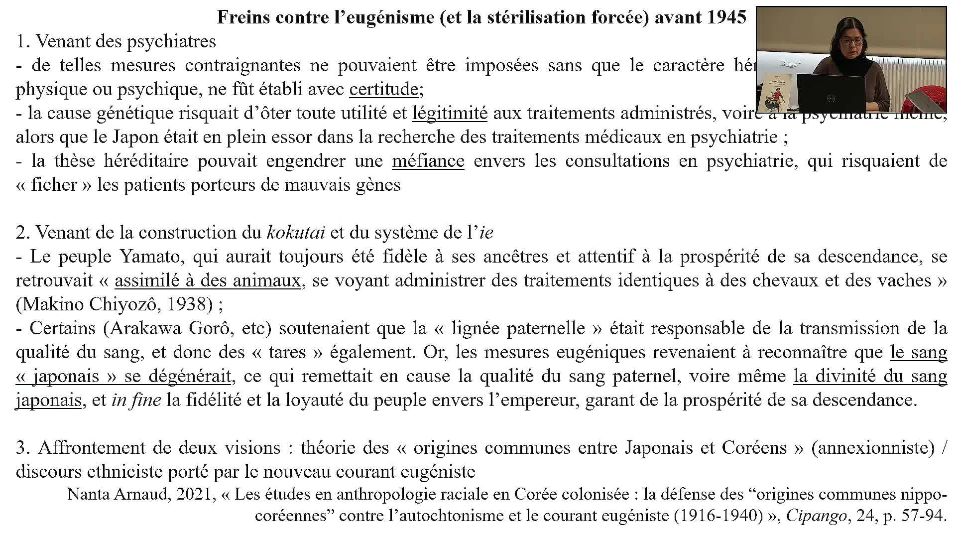 Eugénisme au Japon :  Politiques et droit de 1868 à 1996