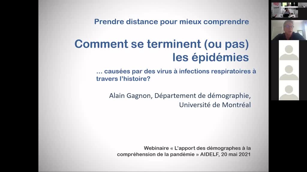 Alain Gagnon - Comment se terminent (ou pas) les épidémies
