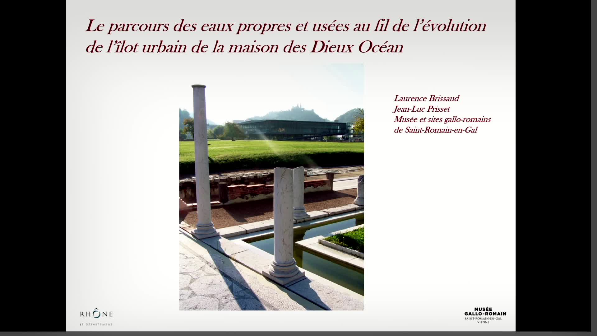 Le parcours des eaux propres et usées au fil de l’évolution de l’îlot urbain de la maison des Dieux Océan (îlot A, Saint-Romain-en-Gal, Rhône)