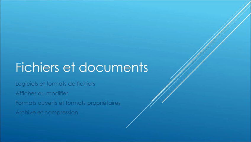 Les différents formats de documents textes (Module 4.3)