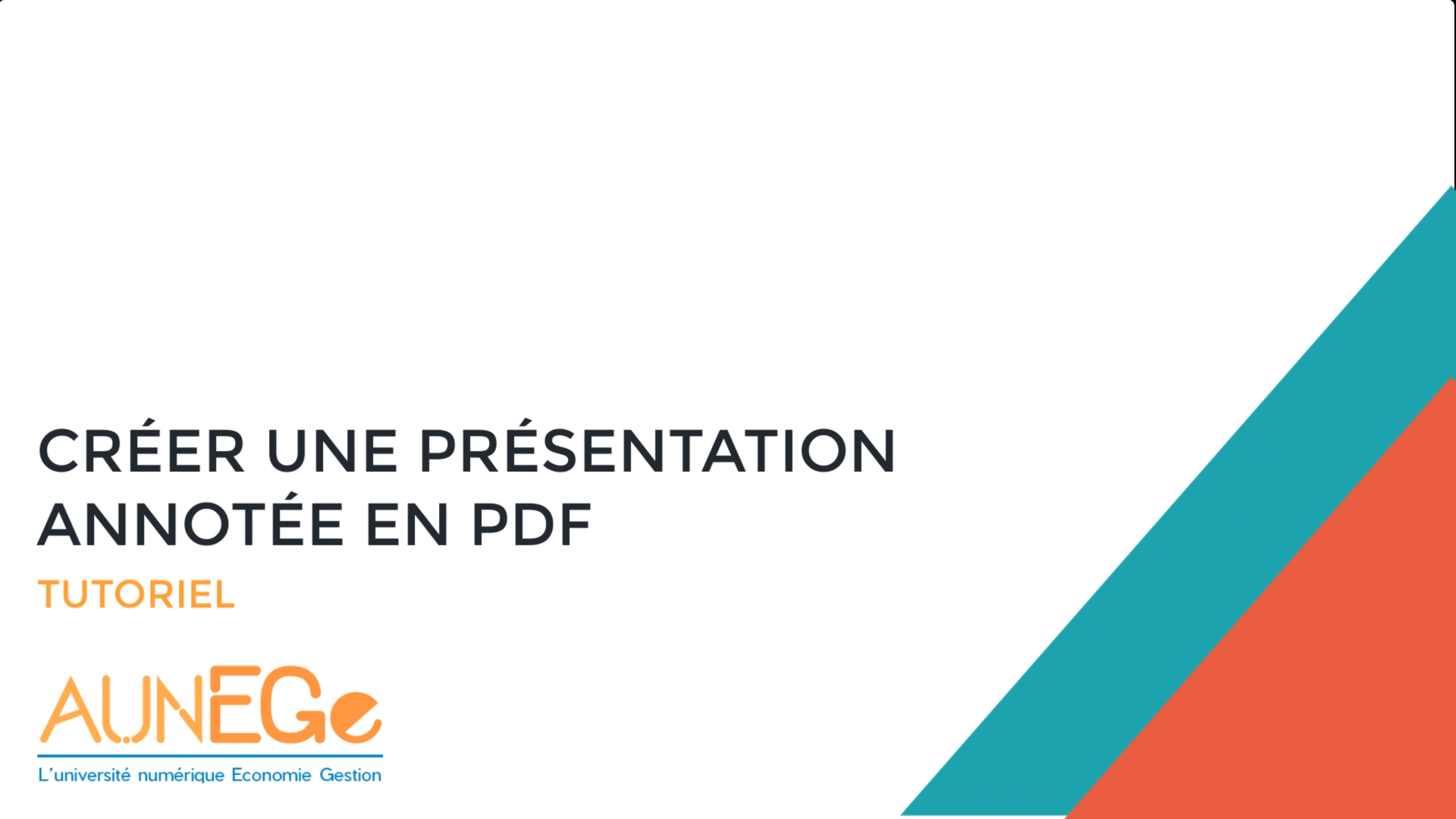 Tutoriel : Créer une présentation annotée en PDF (Ed. PowerPoint Windows 2016)