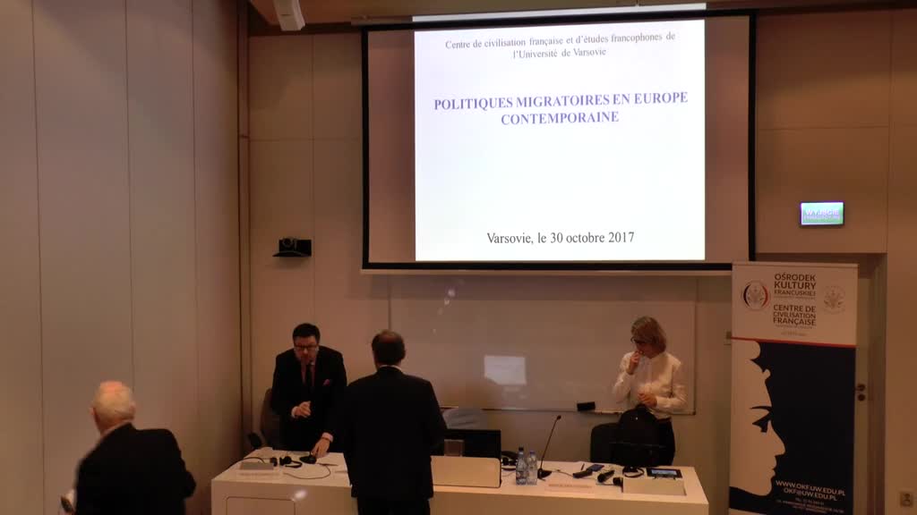 Conférence sur les « Politiques migratoires en Europe contemporaine » du 30 octobre 2017-  2ème partie (1/2)