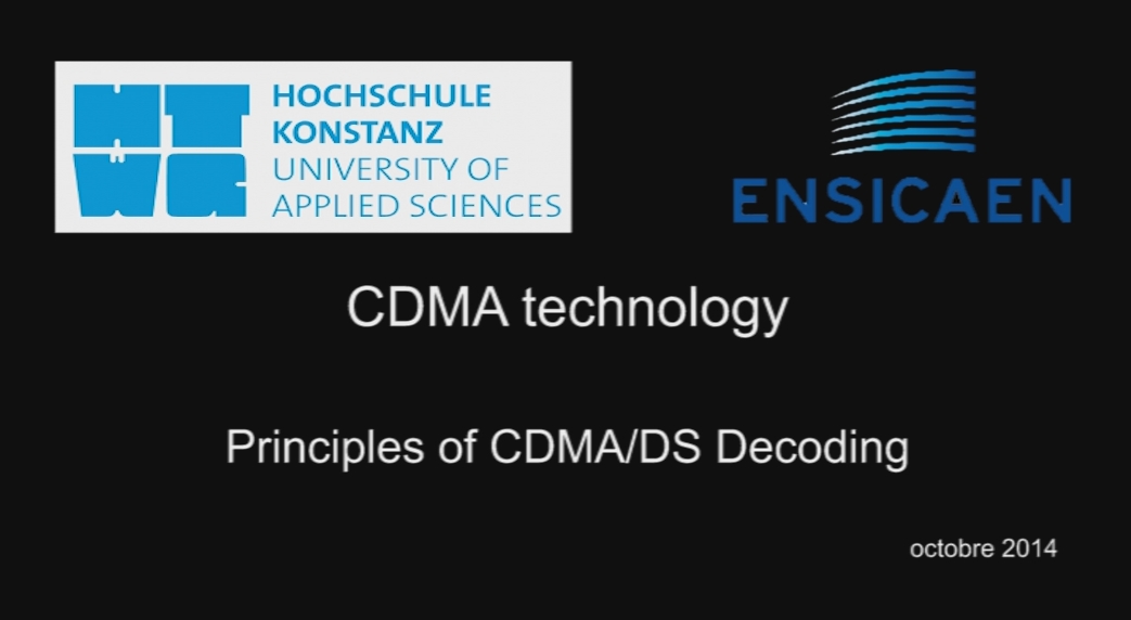 05 - Principles of CDMA/DS Decoding (CDMA Technology)