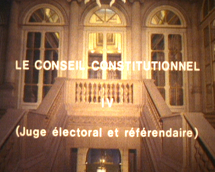 Le Conseil constitutionnel / 4. Juge électoral et référendaire