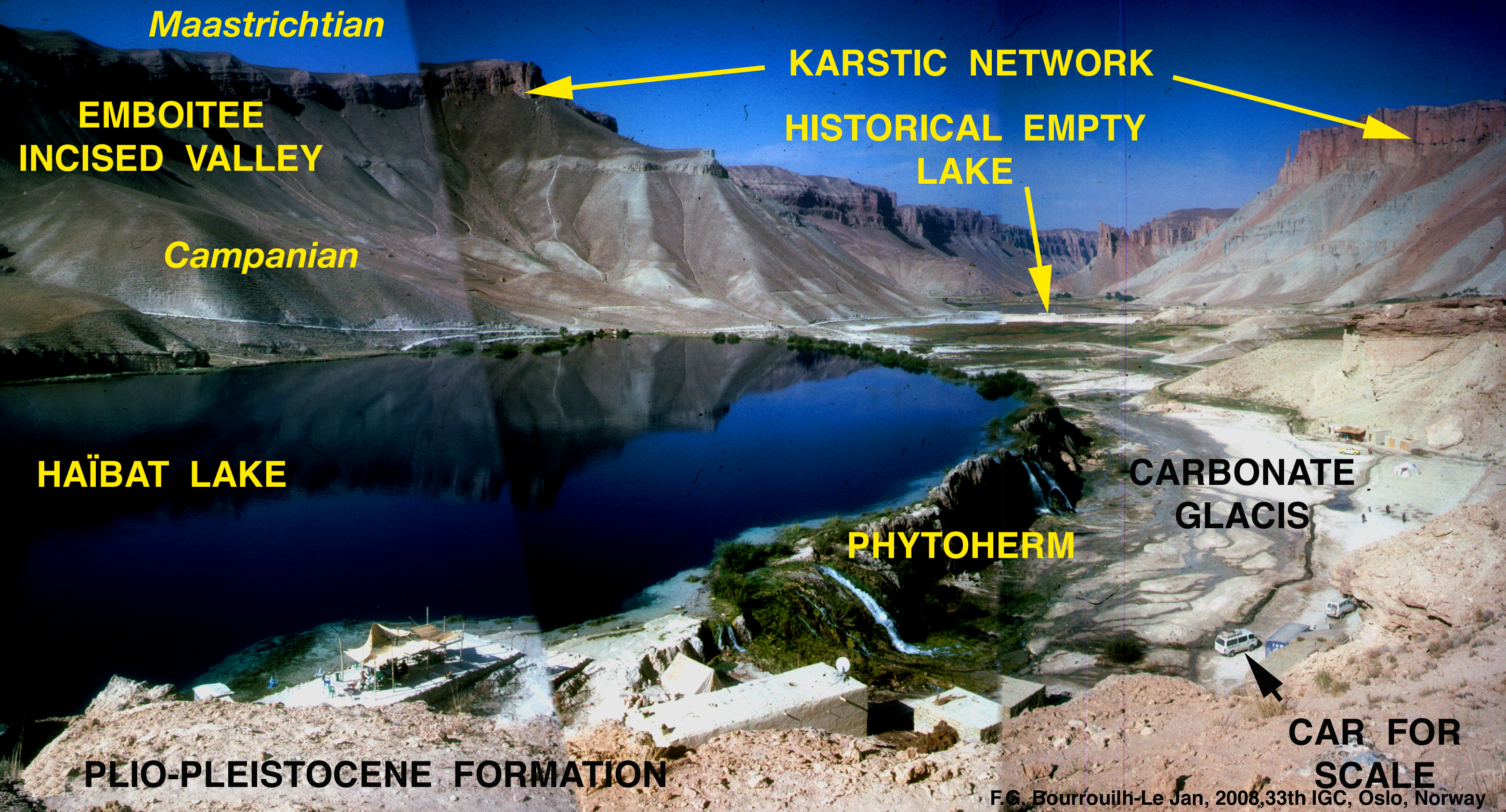 Les phytohermes des lacs de Band-e-Amir