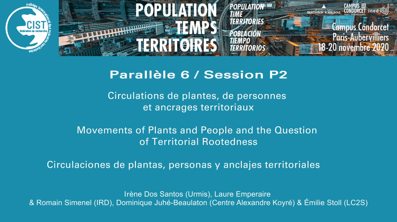 Session P2 – Circulations de plantes, de personnes et ancrages territoriaux