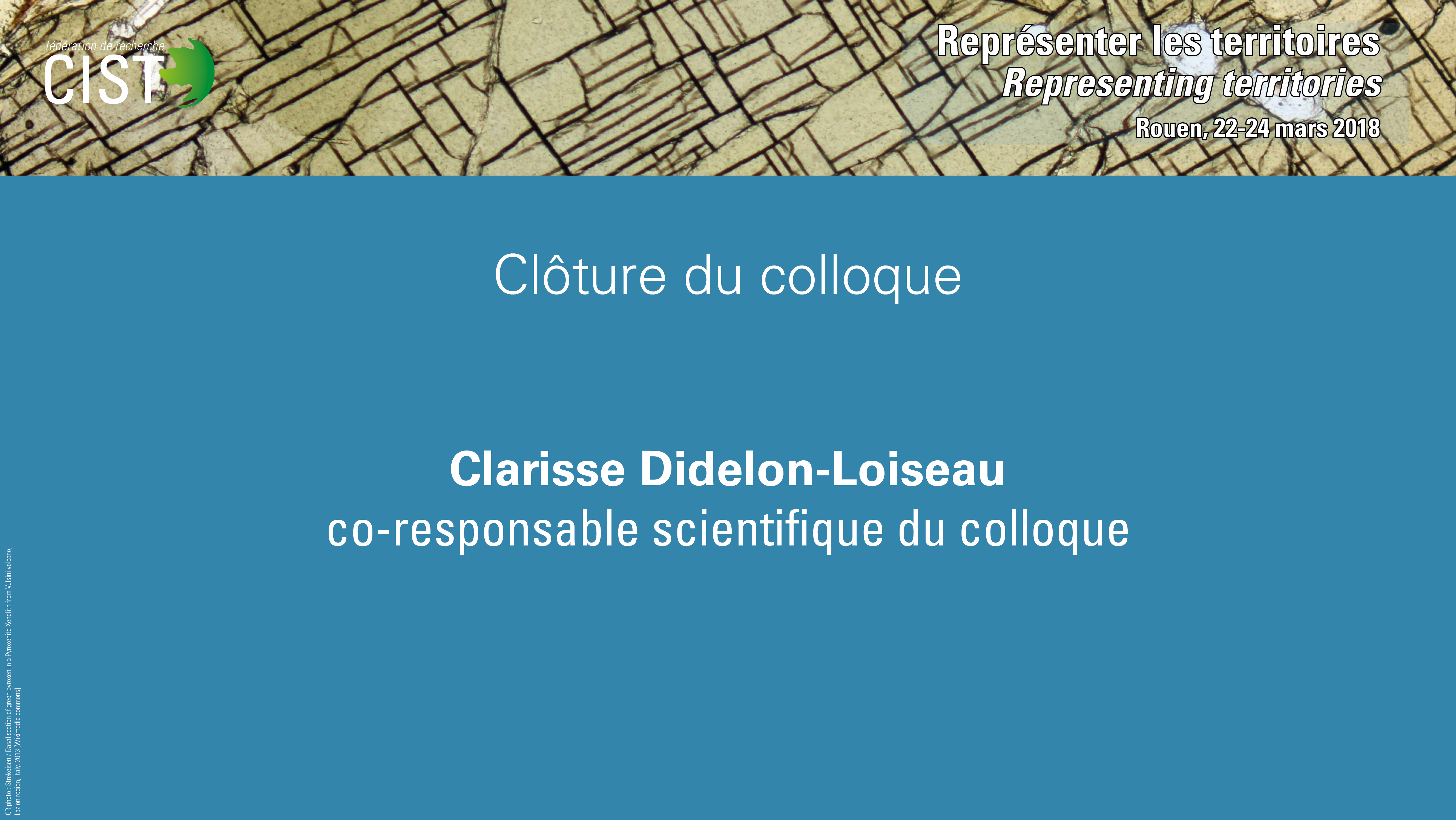 CIST2018 - Clôture du 4e colloque international du CIST