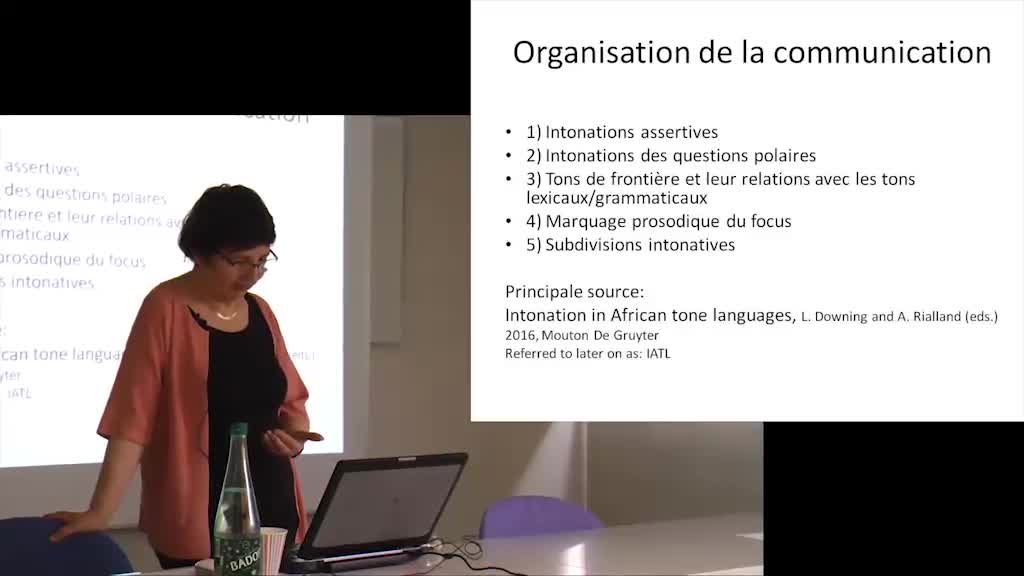 "Intonation dans les langues à tons africaines"
Annie Rialland - Laboratoire de Phonétique et Phonologie, CNRS/Sorbonne-Paris Cité, Paris