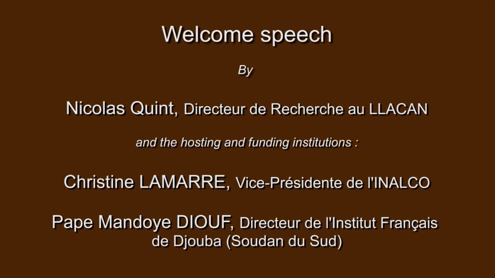 Welcome Speech
