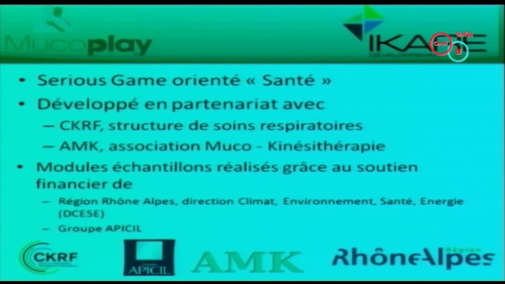 SEGAMED Nice 2012 : MucoPlay, a serious game against Cystic Fibrosi (Jouer pour comprendre et agir face à la Mucoviscidose).