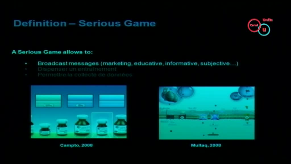 SEGAMED Nice 2012 : Overview of serious games in the academic world : definitions and concepts.
