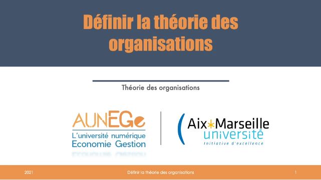 Théorie des organisations: définir la théorie des organisations