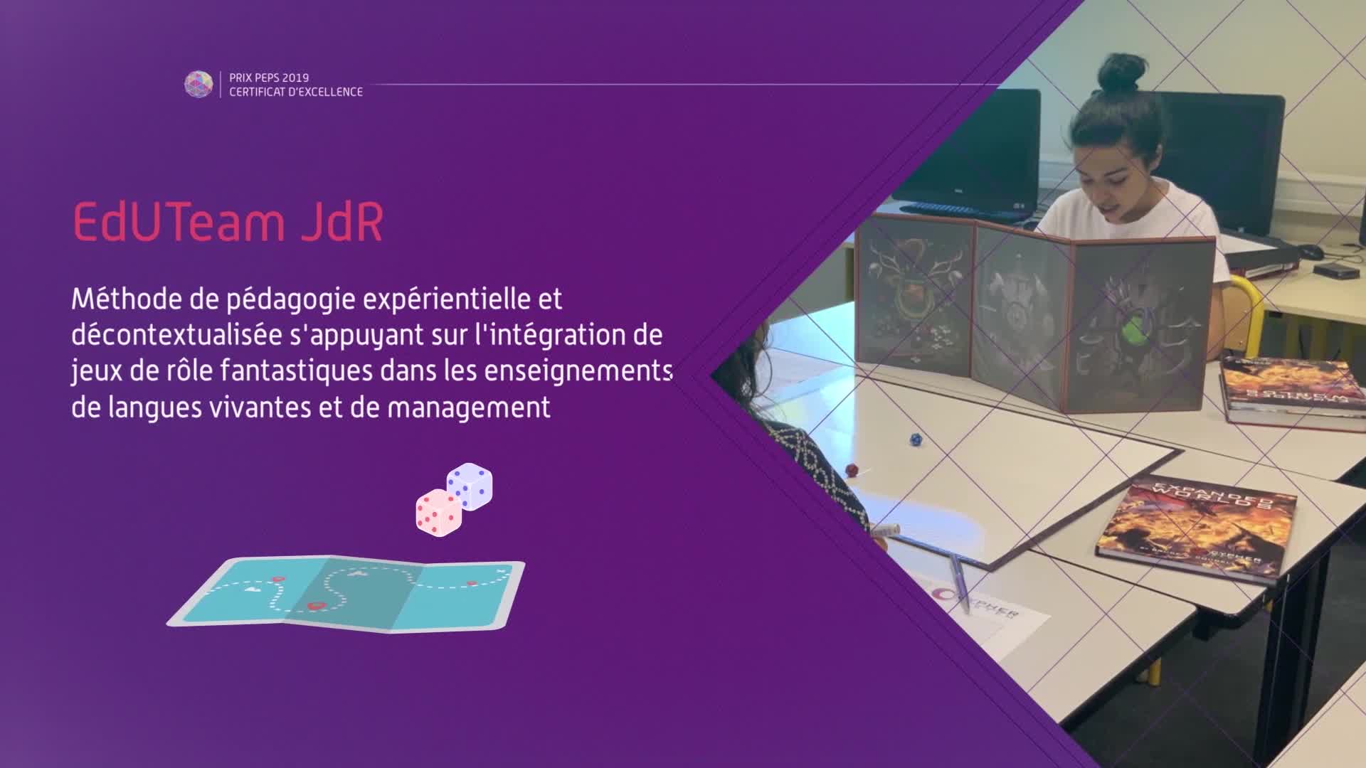 Clip vidéo du prix PEPS 2019 - 03- CERTIFICAT "EDUTEAM JDR"