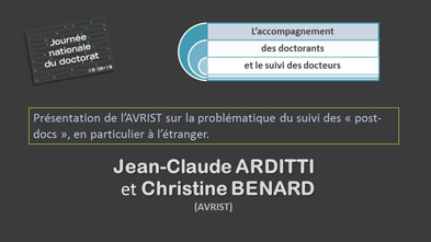 JOURNEE NATIONALE DU DOCTORAT 2019 :  présentation par Jean-Claude ARDITTI et Christine BENARD