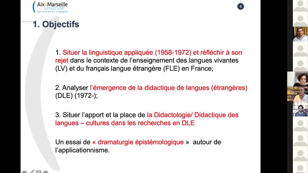 Georges Daniel VERONIQUE - Contre l’applicationnisme linguistique, la Didactologie des langues-cultures