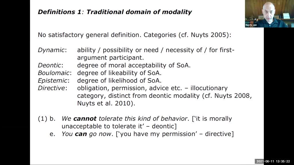 Jan Nuyts (University of Antwerp), On the relations between evidentiality and modality