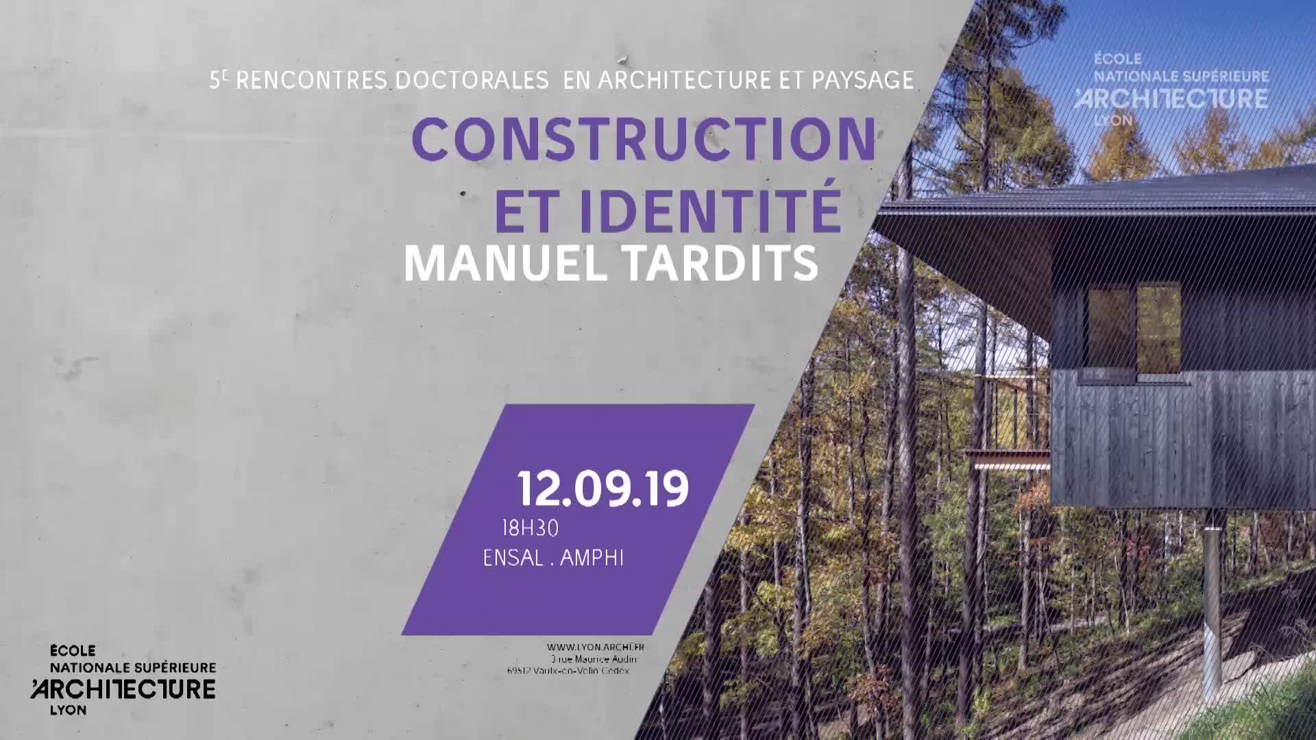 Conférence de Manuel Tardits : Construction et identité