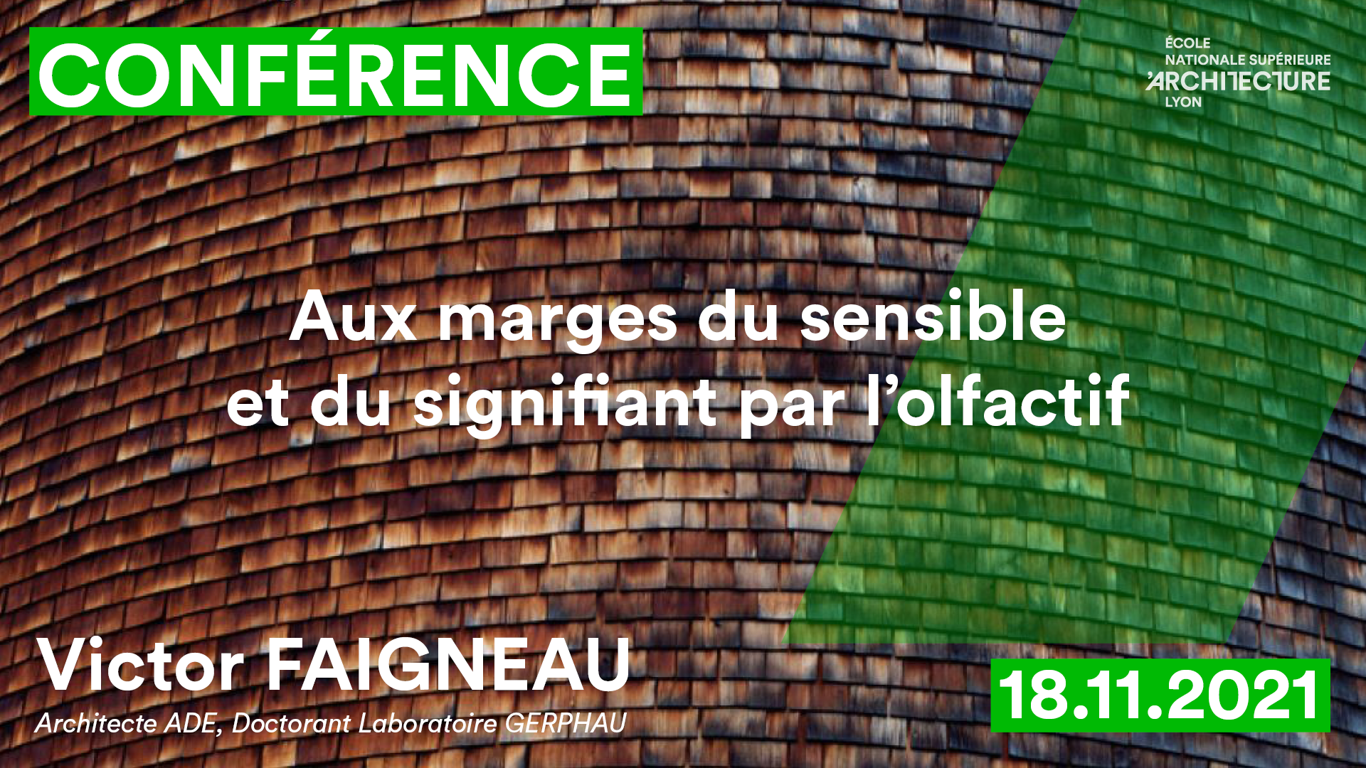 Conférence de Victor FRAIGNEAU
"Au marge du sensible et du signifiant par l'olfactif"