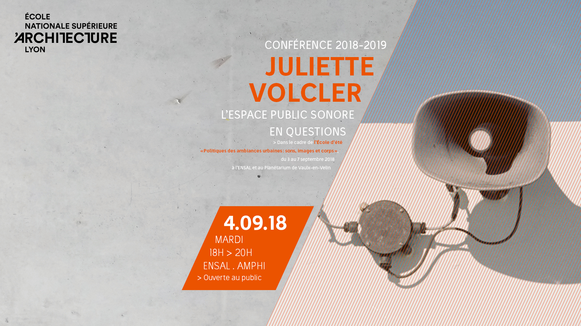 Conférence Juliette Volcler : l'espace public sonore en questions