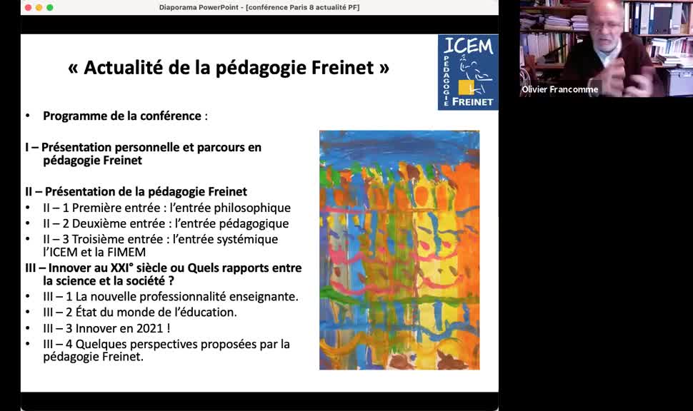 Olivier Francomme : Actualité internationale de la pédagogie Freinet
