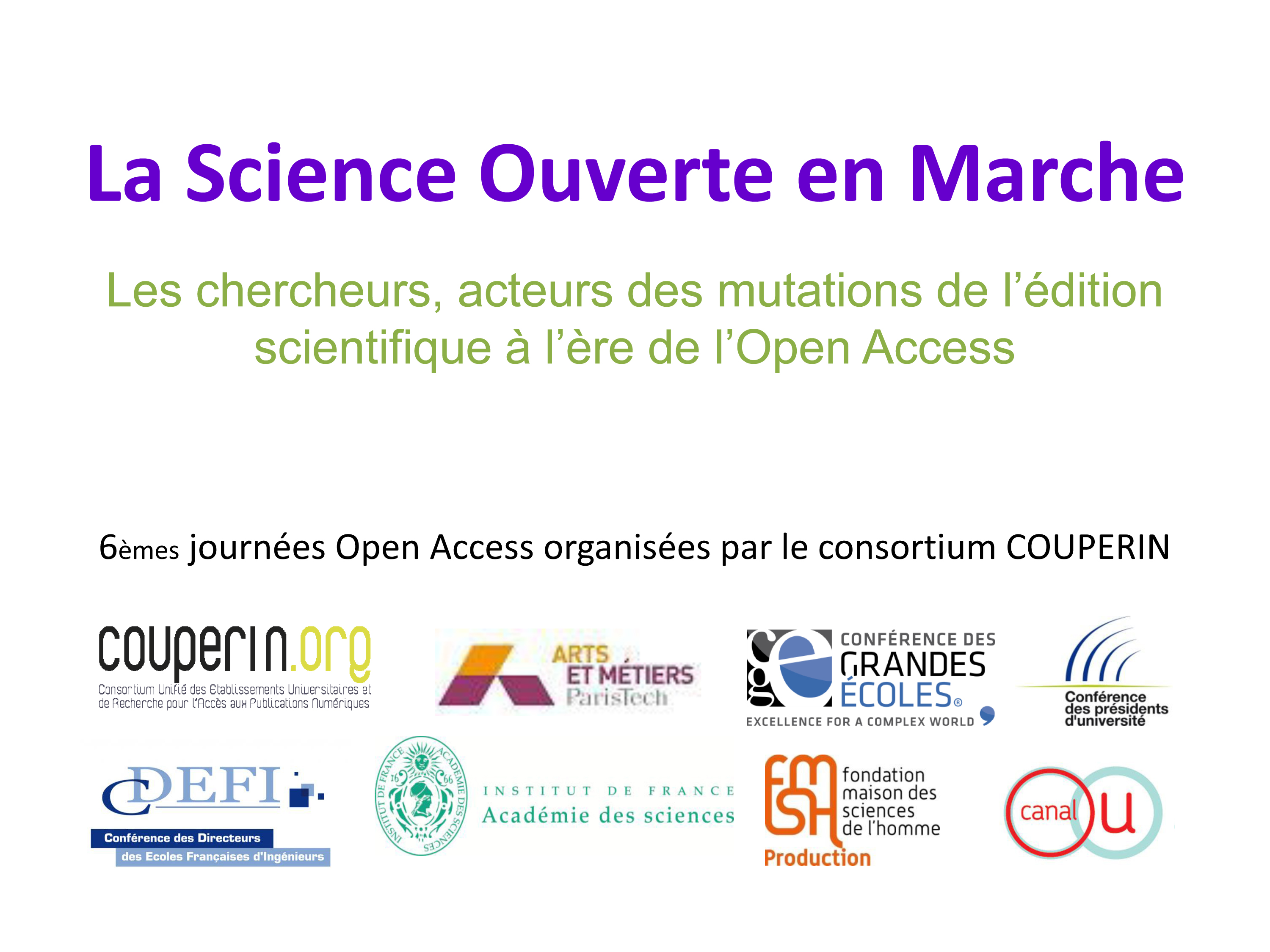 Les 6èmes journées Open Access - Denis Didier Rousseau