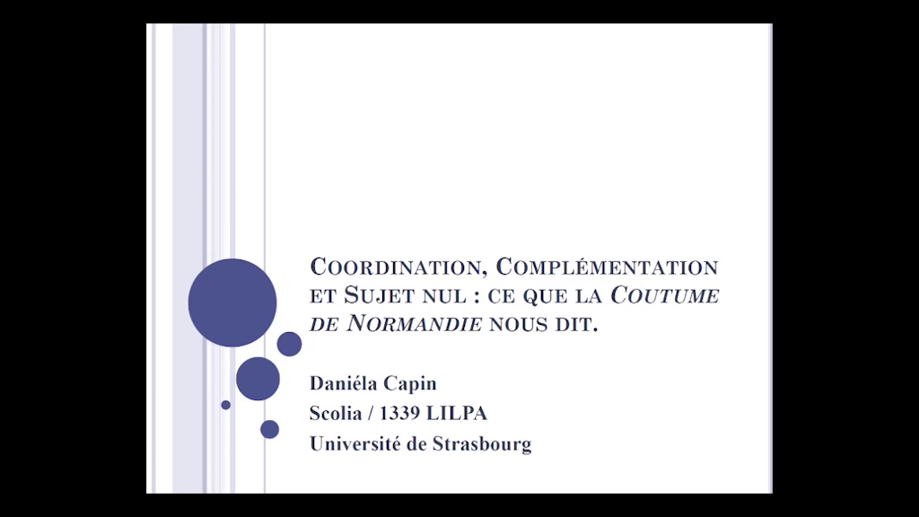Coordination, complémentation et sujet nul : ce que la "Coutume de Normandie" nous dit