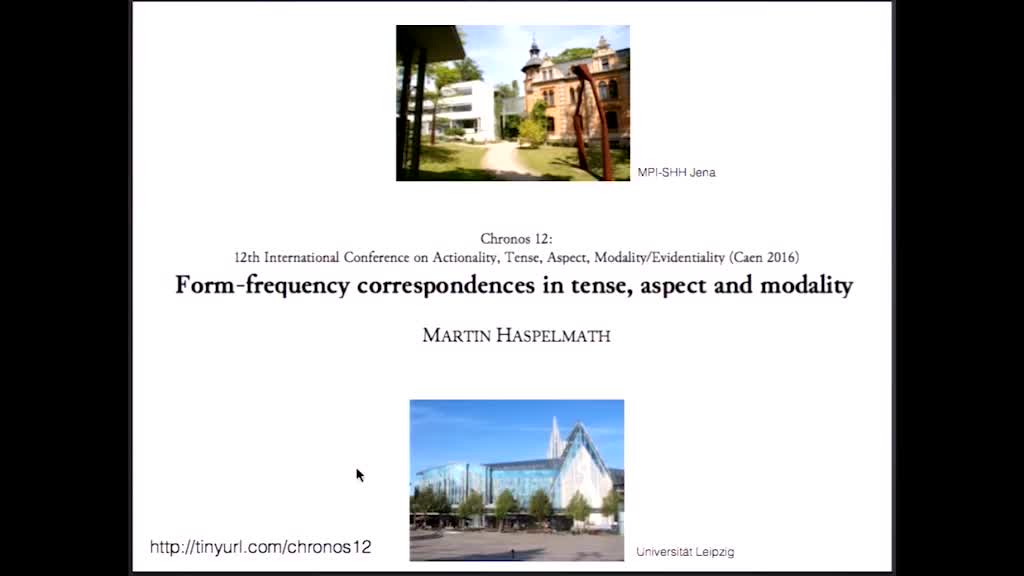 Form-frequency correspondences in tense, aspect and modality