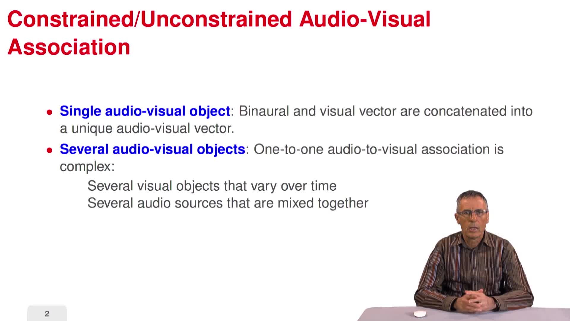 Audio-visual feature association