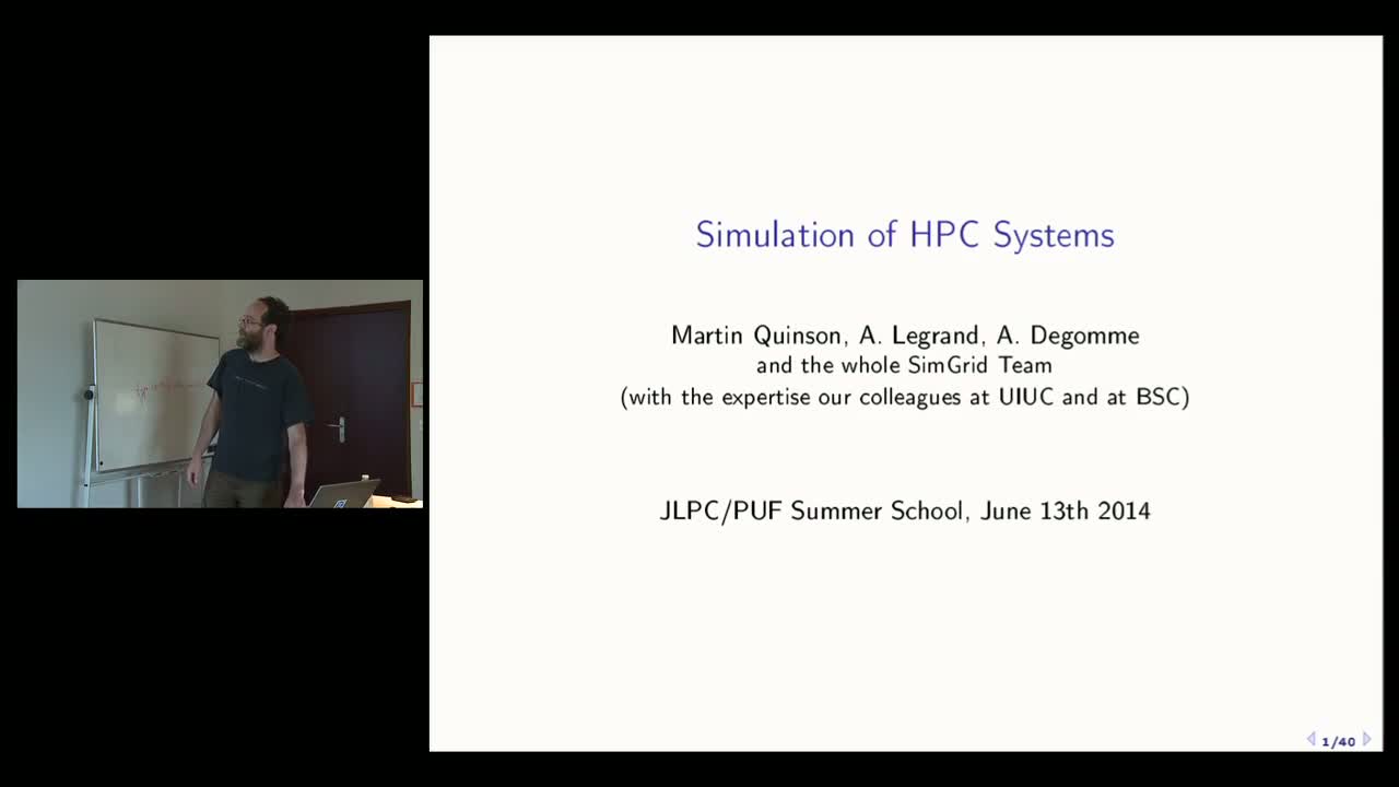 Simulation of  HPC systems part 1