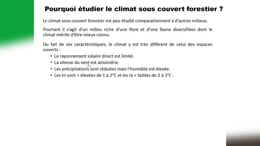 Estimation de la différence de température entre la forêt et les espaces ouverts dans le Jura