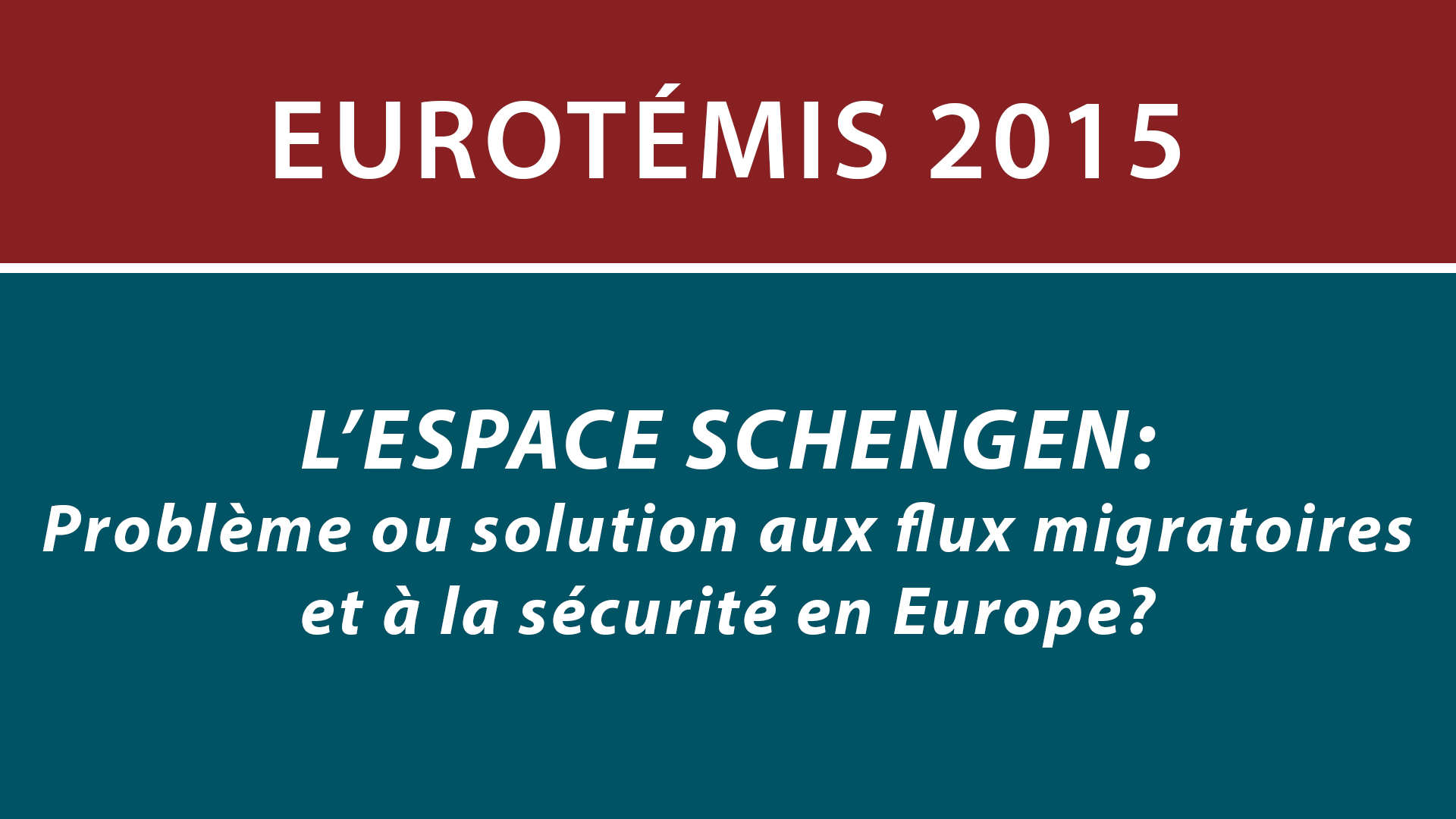 Jean-Pierre Stroobants / Espace Schengen, flux migratoires et sécurité en Europe