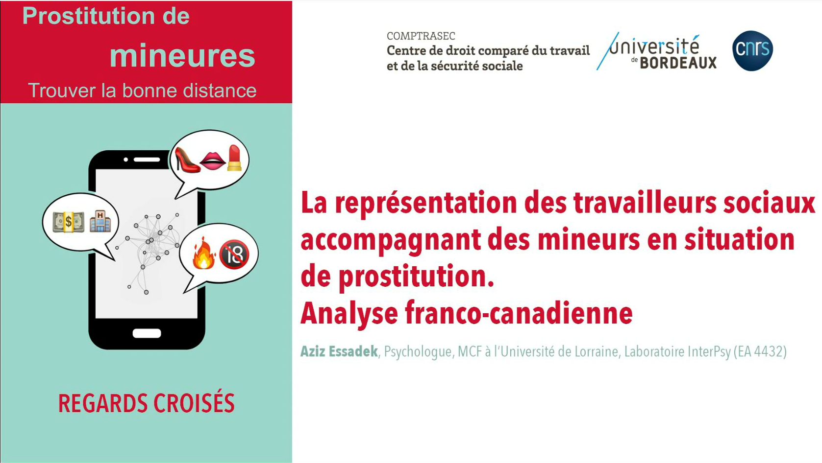 La représentation des travailleurs sociaux accompagnant des mineurs en situation de prostitution. Analyse franco-canadienne