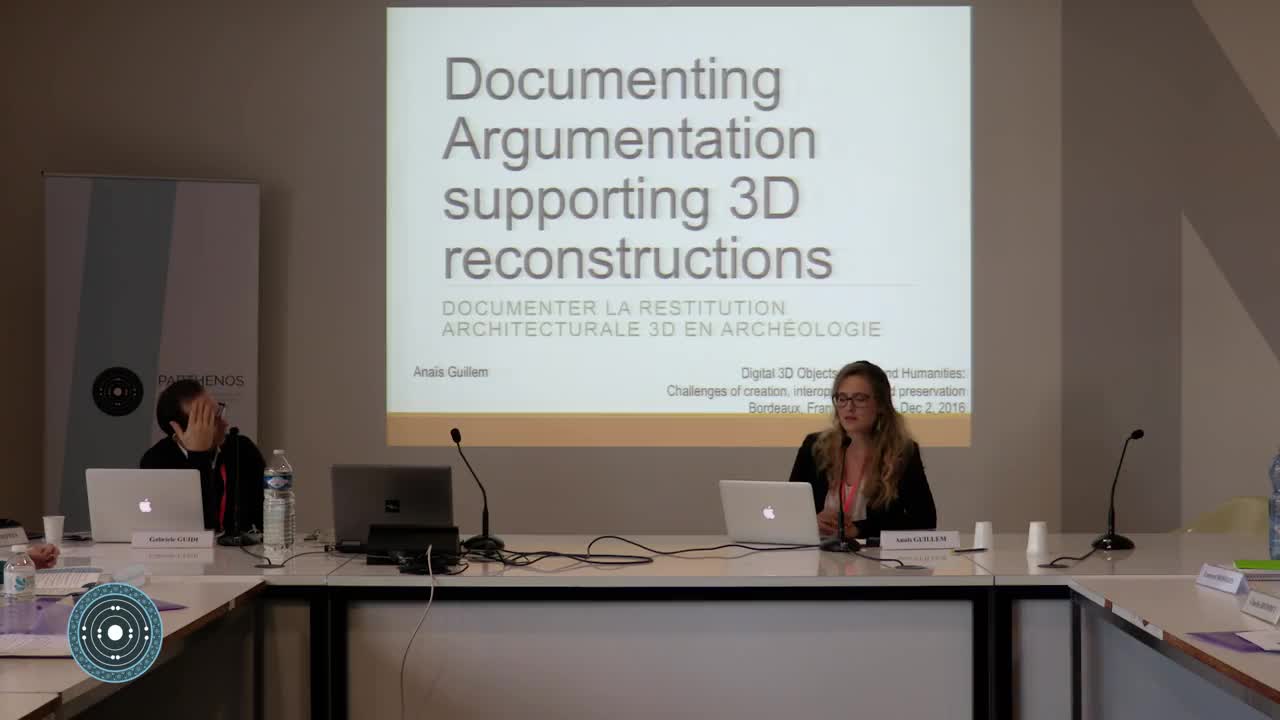 Documenting Argumentation Supporting 3D Reconstructions