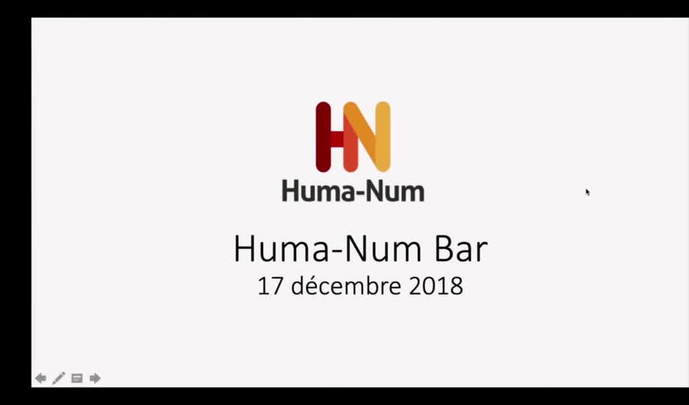 Huma-Num Bar, décembre 2018