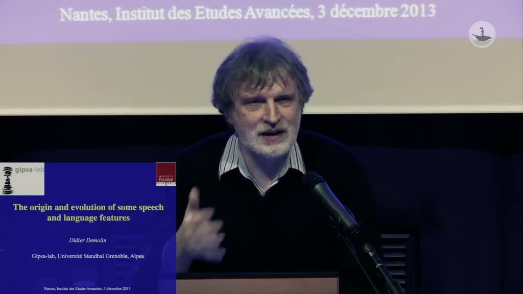 Conférence de Didier Demolin :"Origines et évolution de certaines caractéristiques du langage et de la parole"