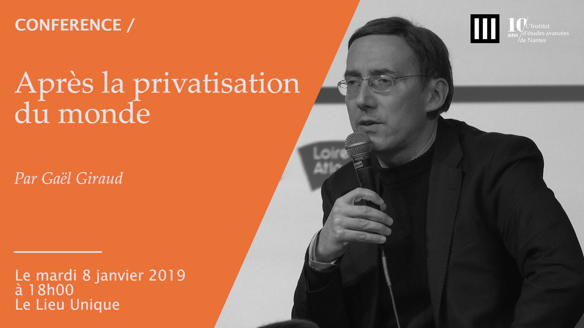 Conférence #196 de Gael Giraud : " Après la privatisation du monde "