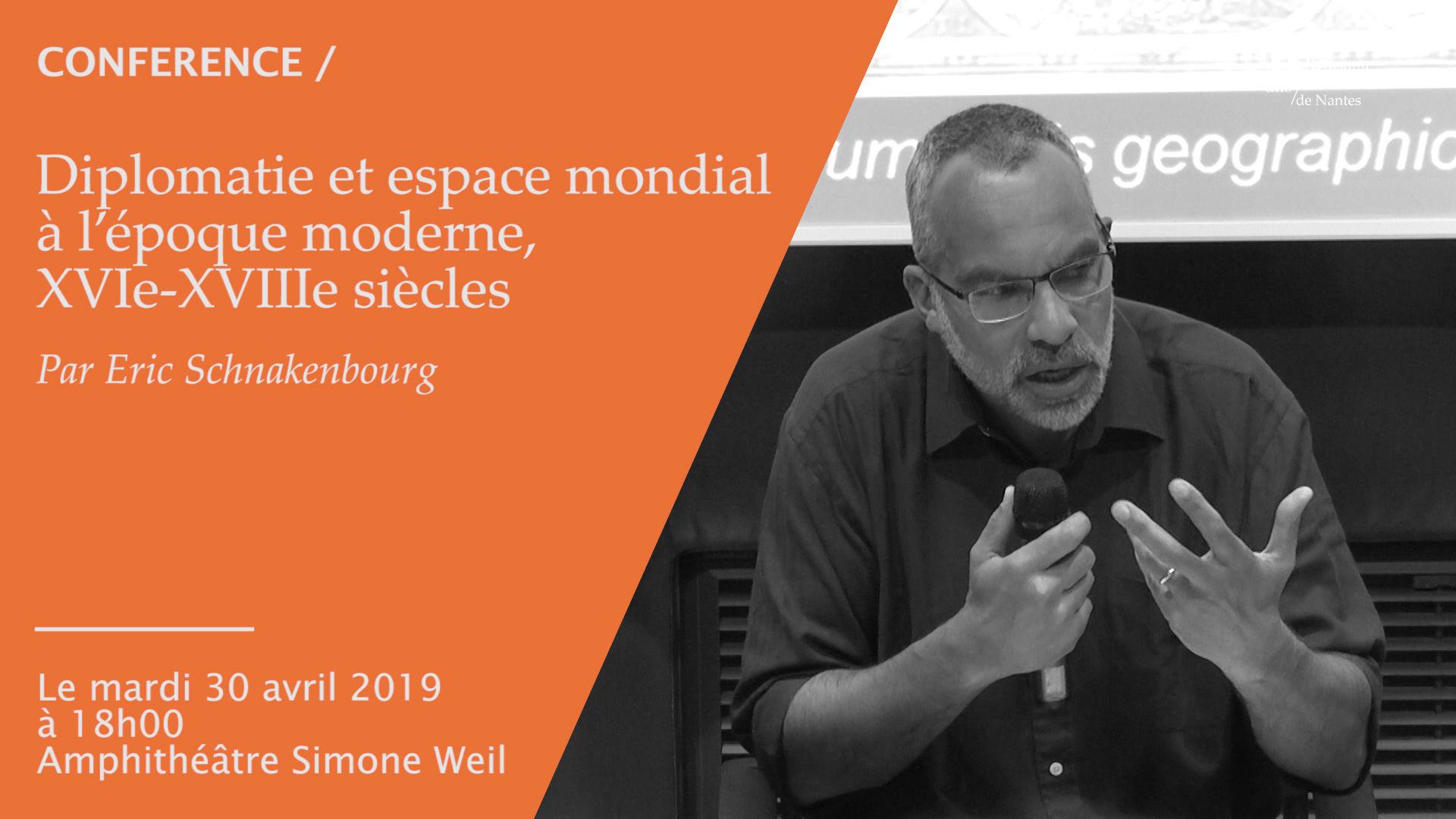 Conférence #201 d'Eric Schnakenbourg : " Diplomatie et espace mondial à l’époque moderne, XVIe-XVIIIe siècles "