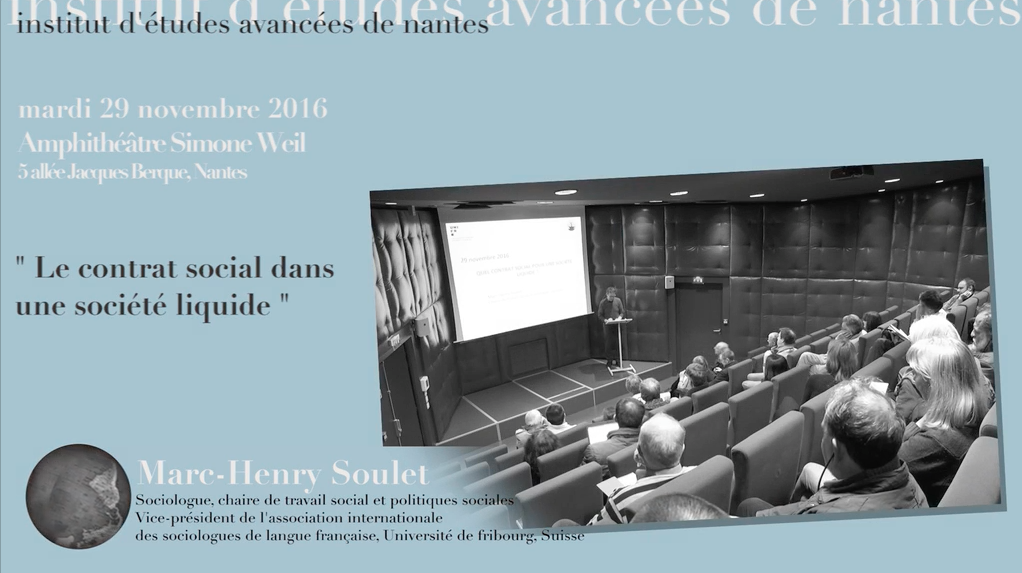 Conférence de Marc-Henry Soulet : " Le contrat social dans une société liquide "