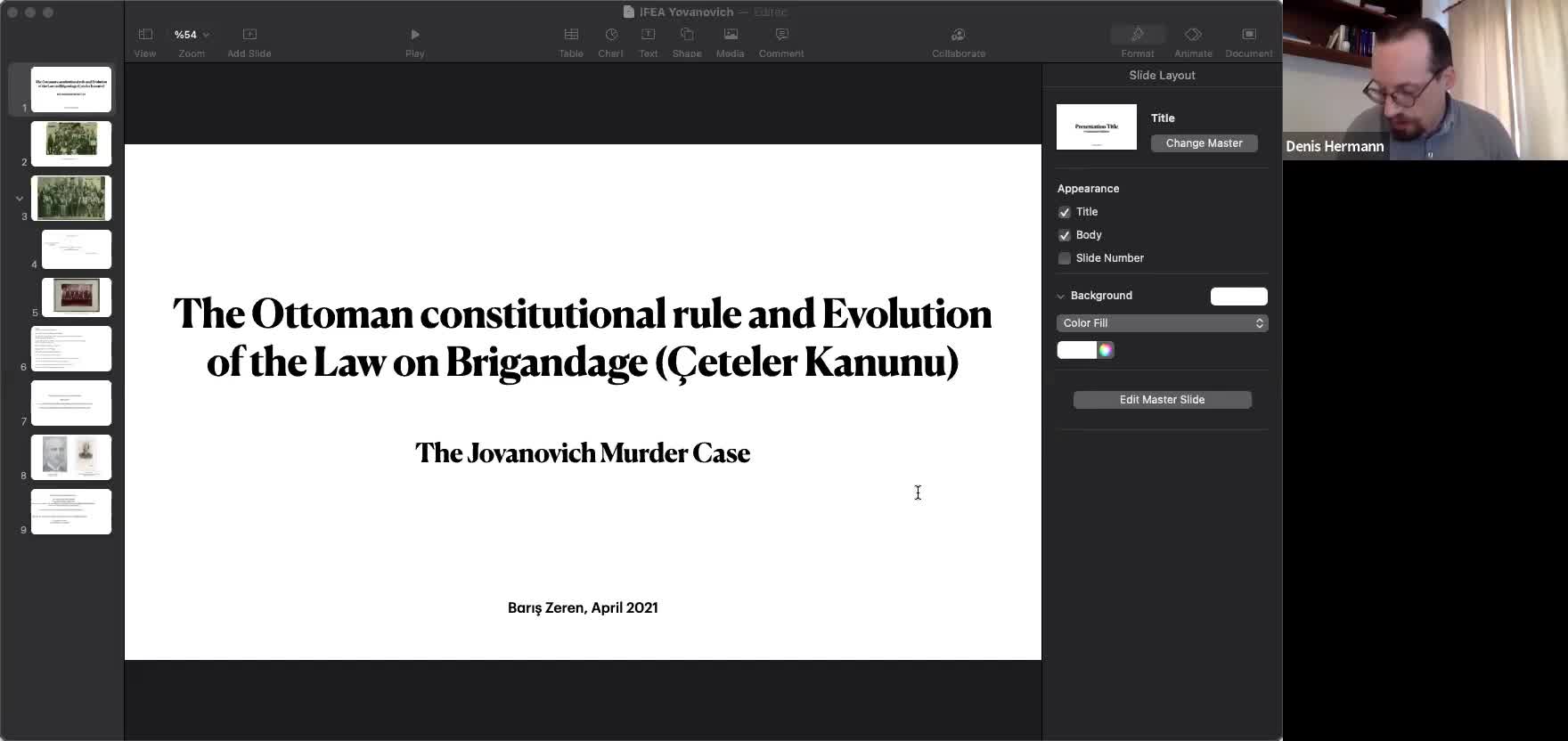 IFEA Histoire 2020-2021 The Ottoman constitutional rule and Evolution of the Law on Brigandage (Çeteler Kanunu): The Jovanovich Murder Case
