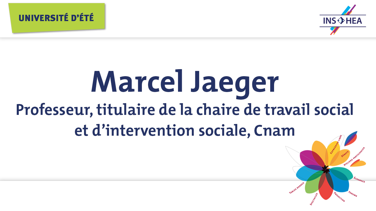 Éducation inclusive et évolutions des métiers de l’action sociale et médico-sociale - Marcel Jaeger -