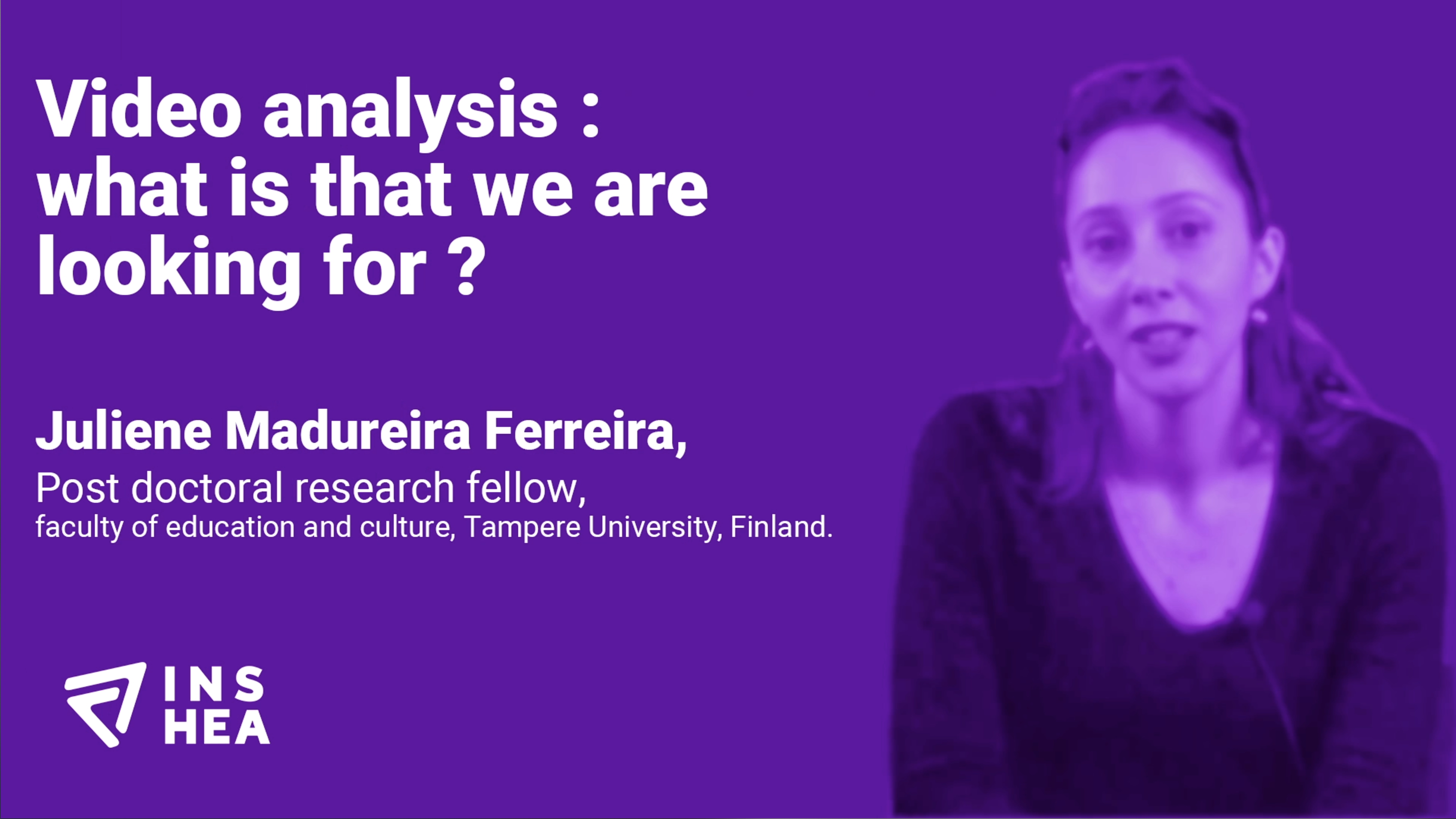 Conférence de Juliene Madureira Ferreira, chercheuse post-doctorante de l'université de Tampere (Finlande)