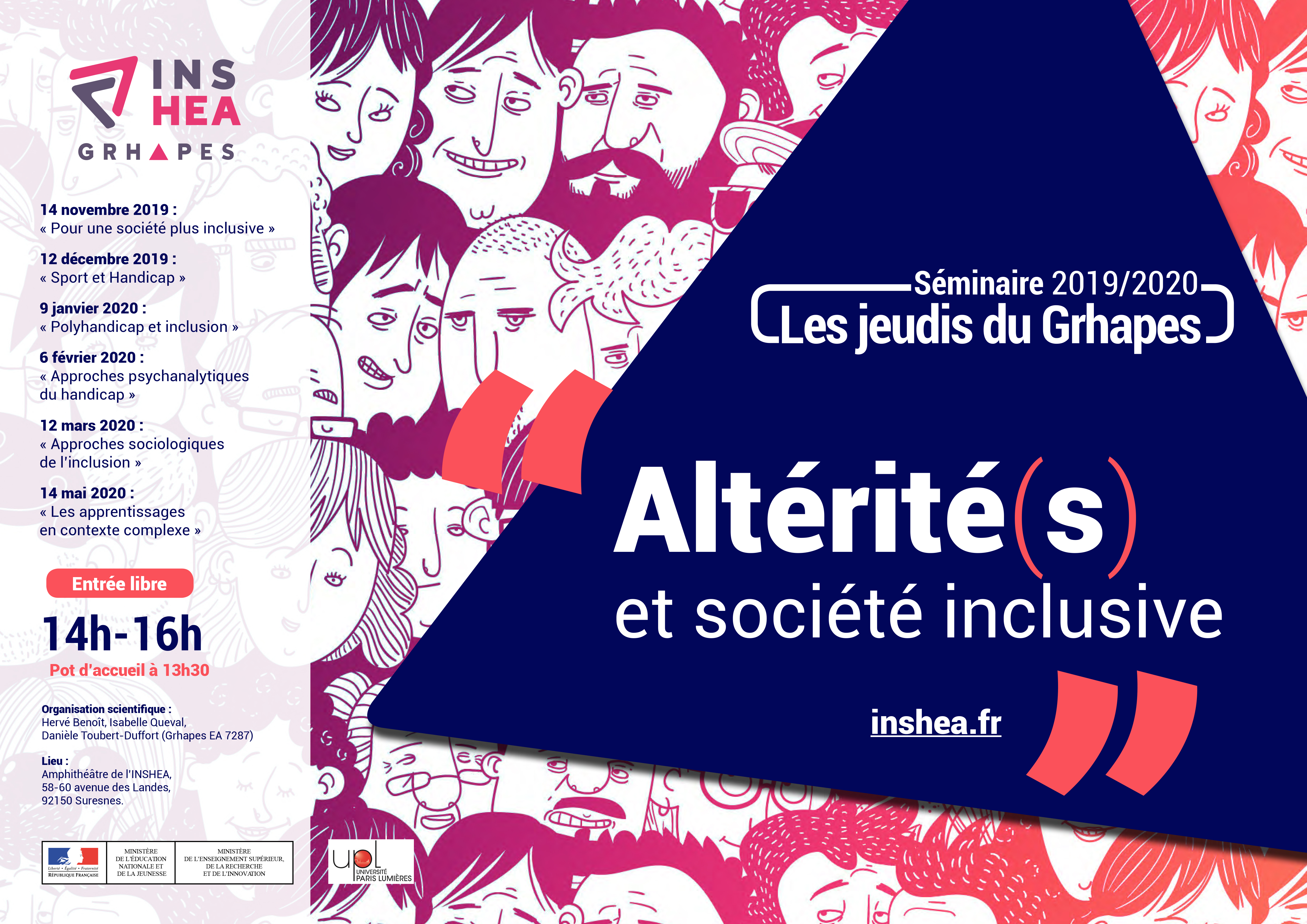 Les jeudis du Grhapes :  « Pour une société plus inclusive », Charles Gardou 14 novembre 2019